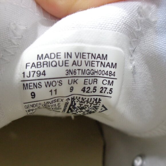 Converse Chuck Taylor All Stars Dark Gray Low Top Classic Size Mens 9 Womens 11 - Picture 5 of 7